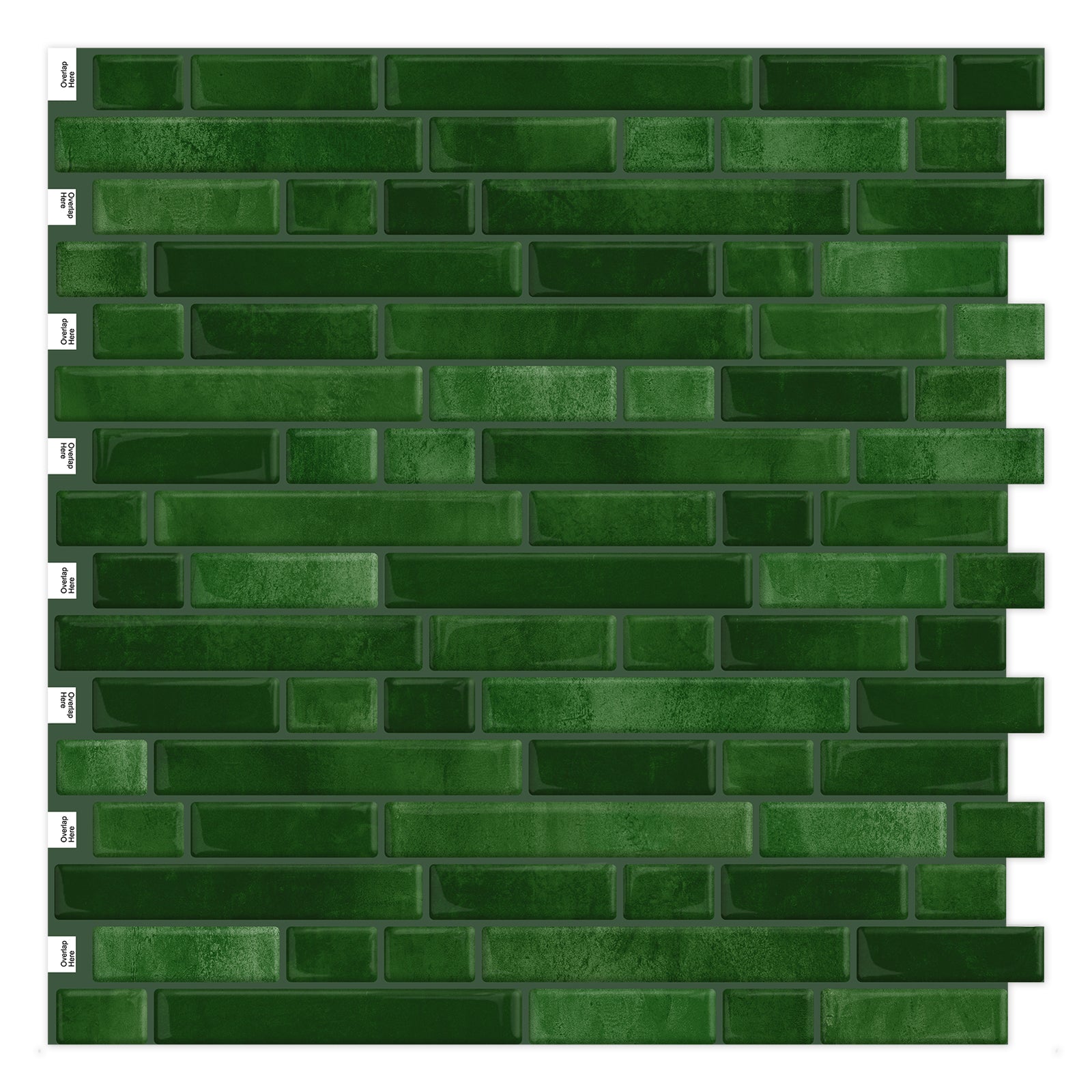 Jade Green Peel and Stick 3D Vinyl Backsplash