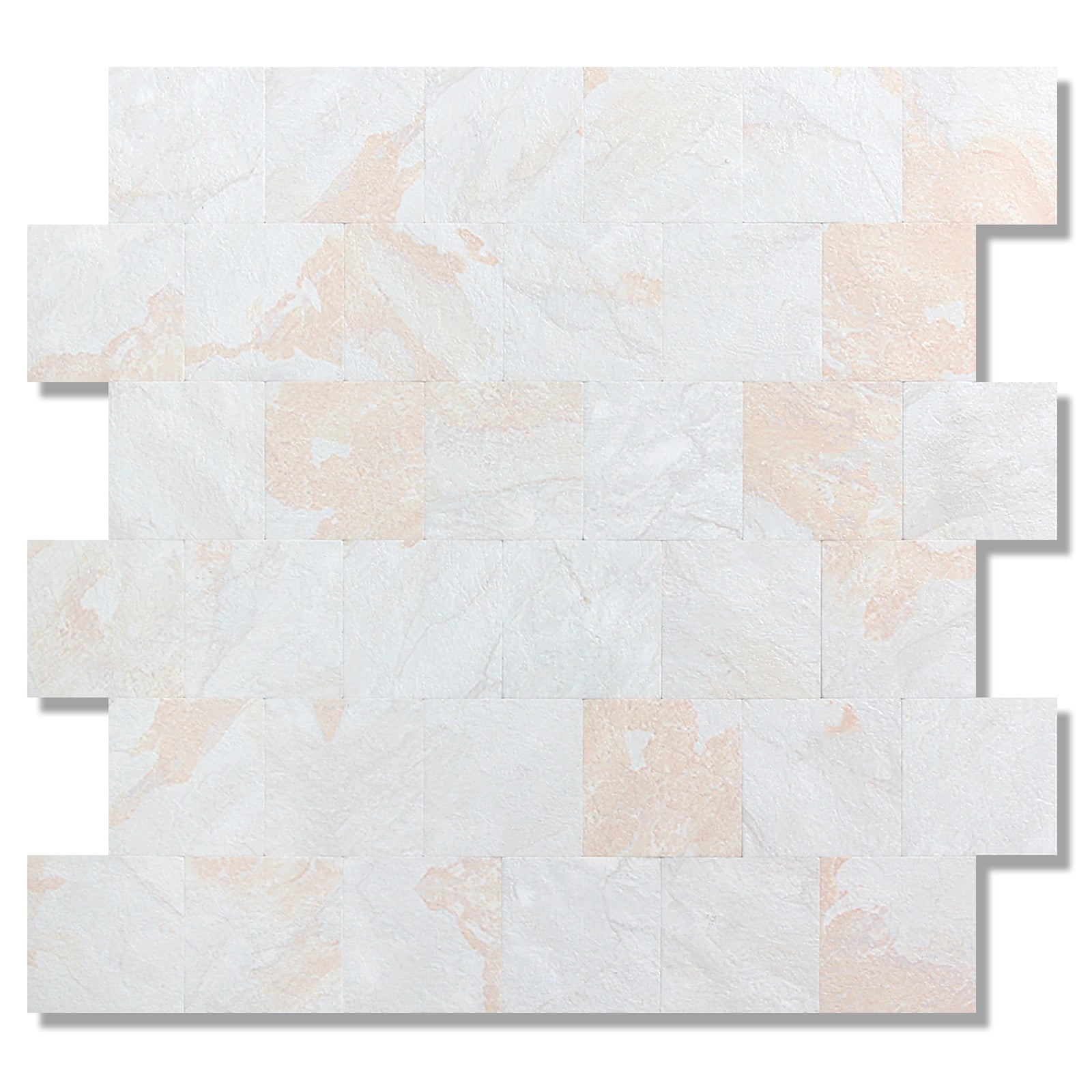 Coral Stone Peel and Stick PVC Wall Tile