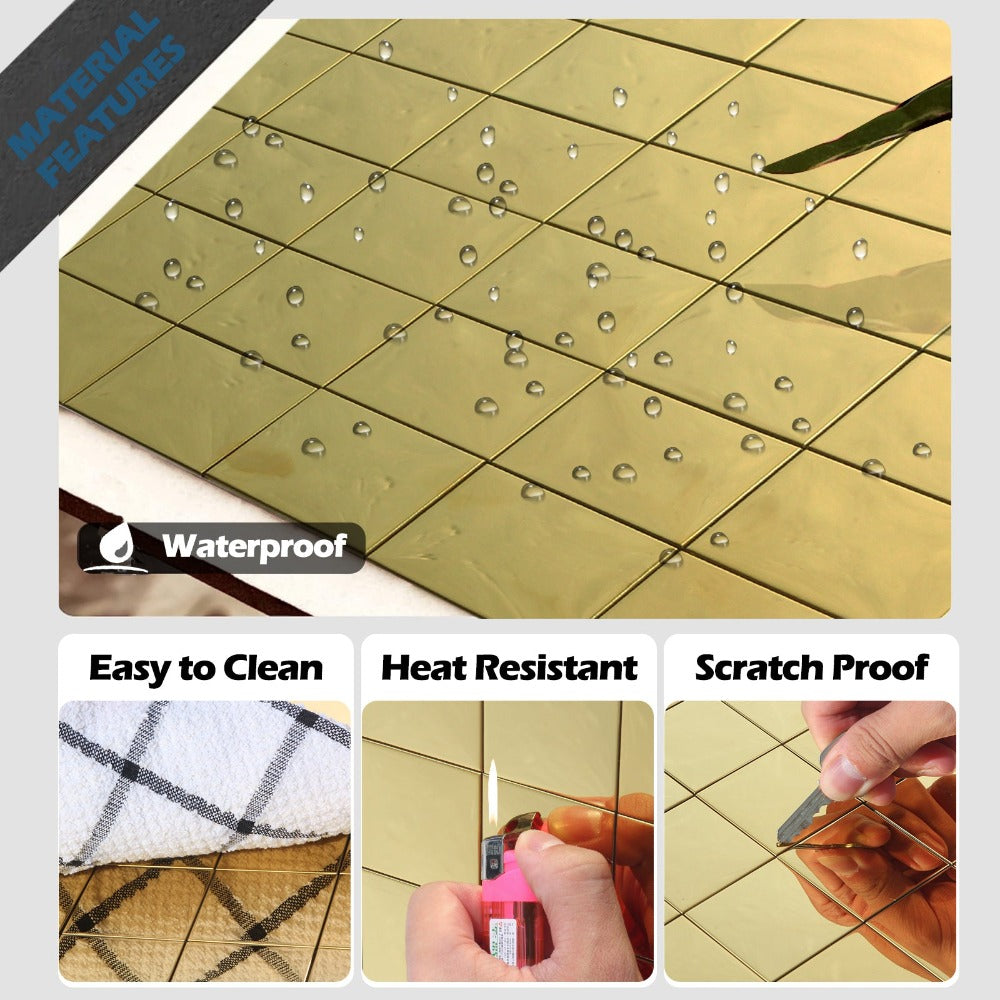 Gold Mirror Metal Tile Advantages