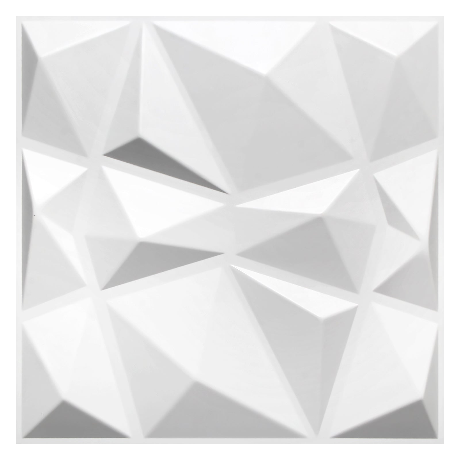 3D Wall Panels White Diamond Design