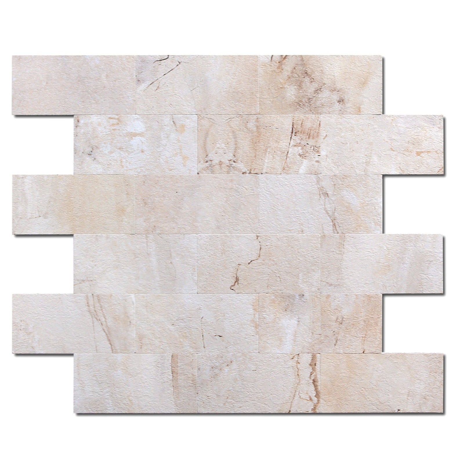Beige Peel and Stick Wall Tile