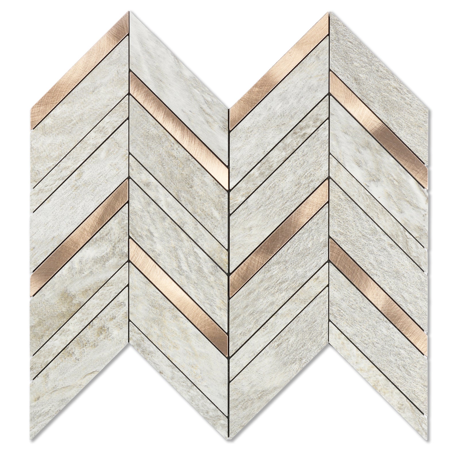Sandstone Beige Gold Herringbone Backsplash