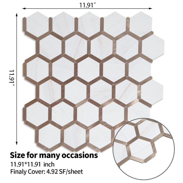 11.91‘’x 11.91‘’ Hexagon Tiles