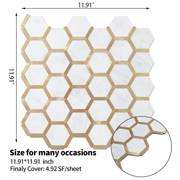 11.91''x 11.91'' Hexagon Tiles 