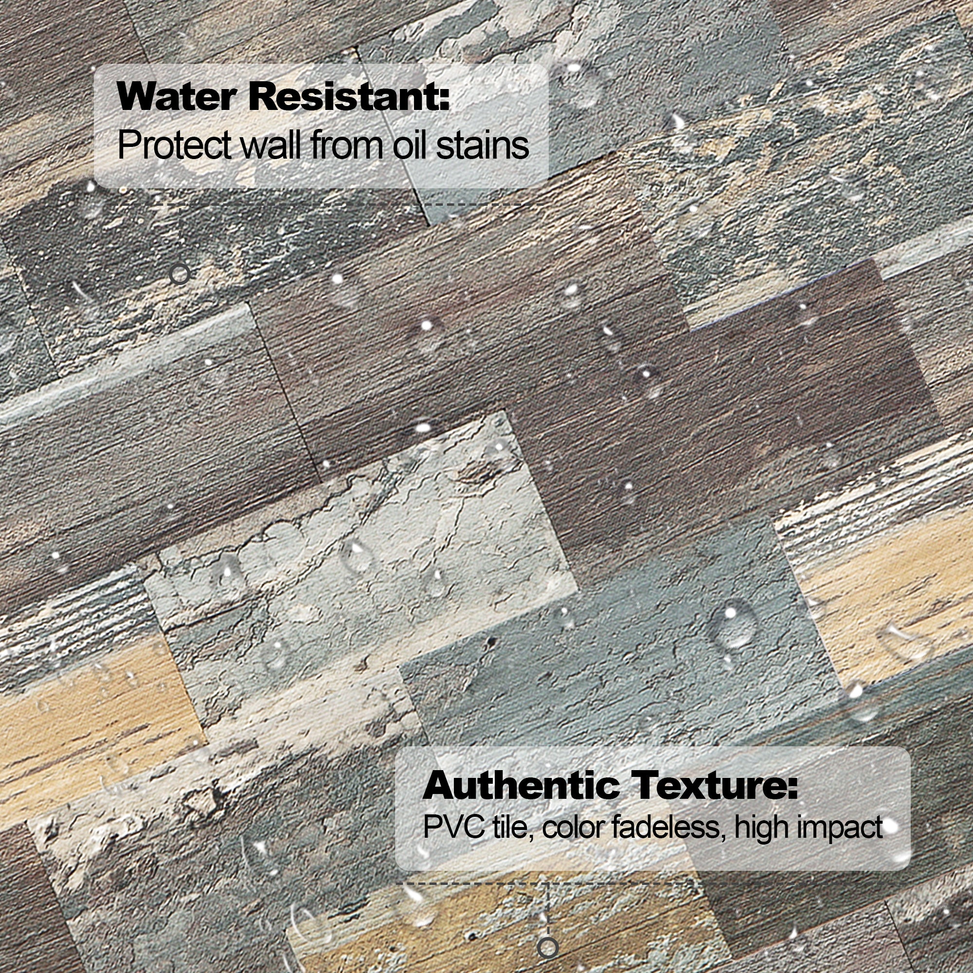 PVC Wood Texture Backsplash