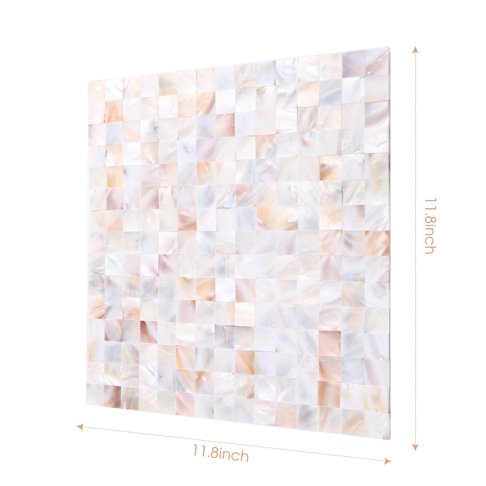 11.8" X 11.8" Colorful Nature Mother of Pearl Tile Peel and Stick Shell Mosaic Tiles