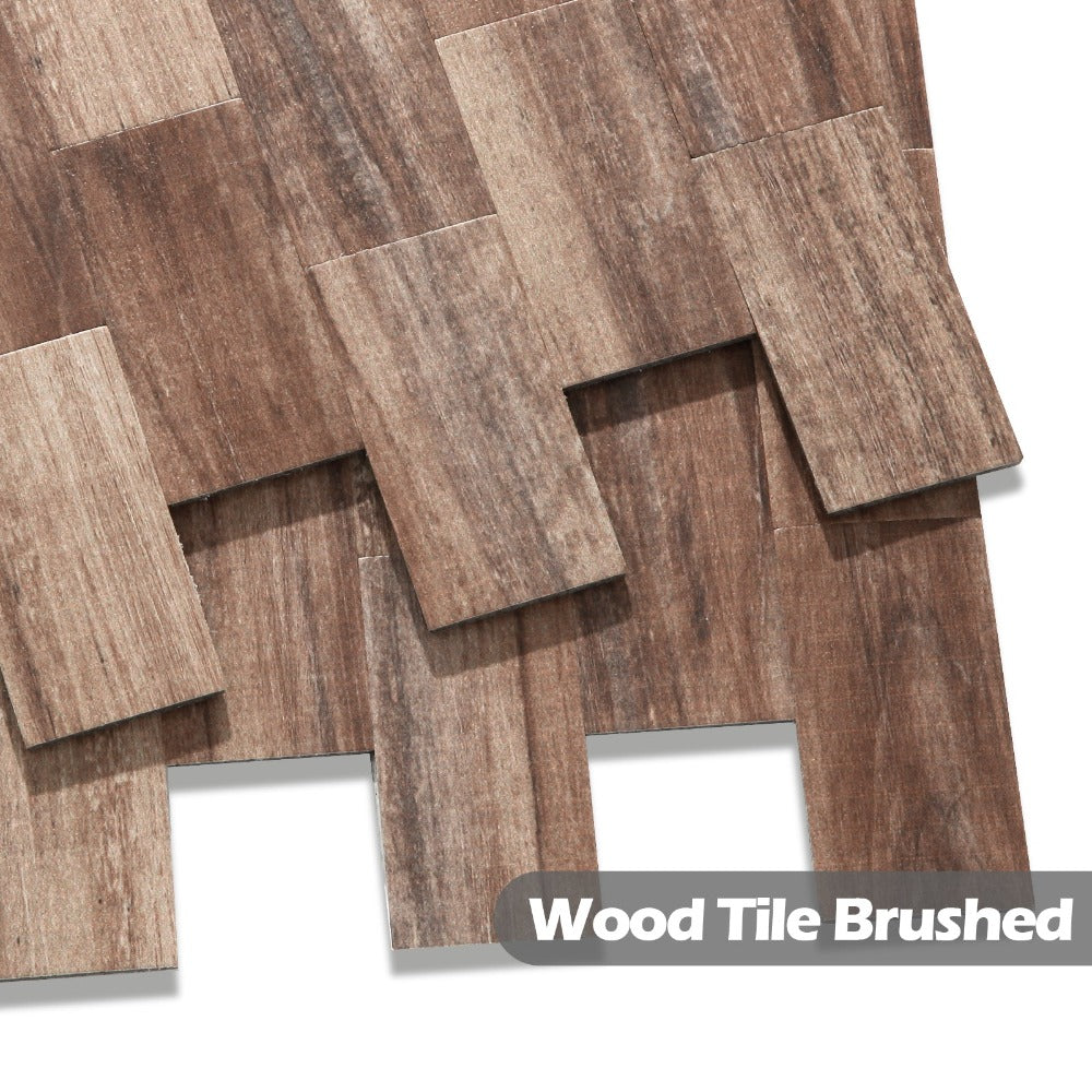 Peel and Stick Wood Tile Backsplash Detail