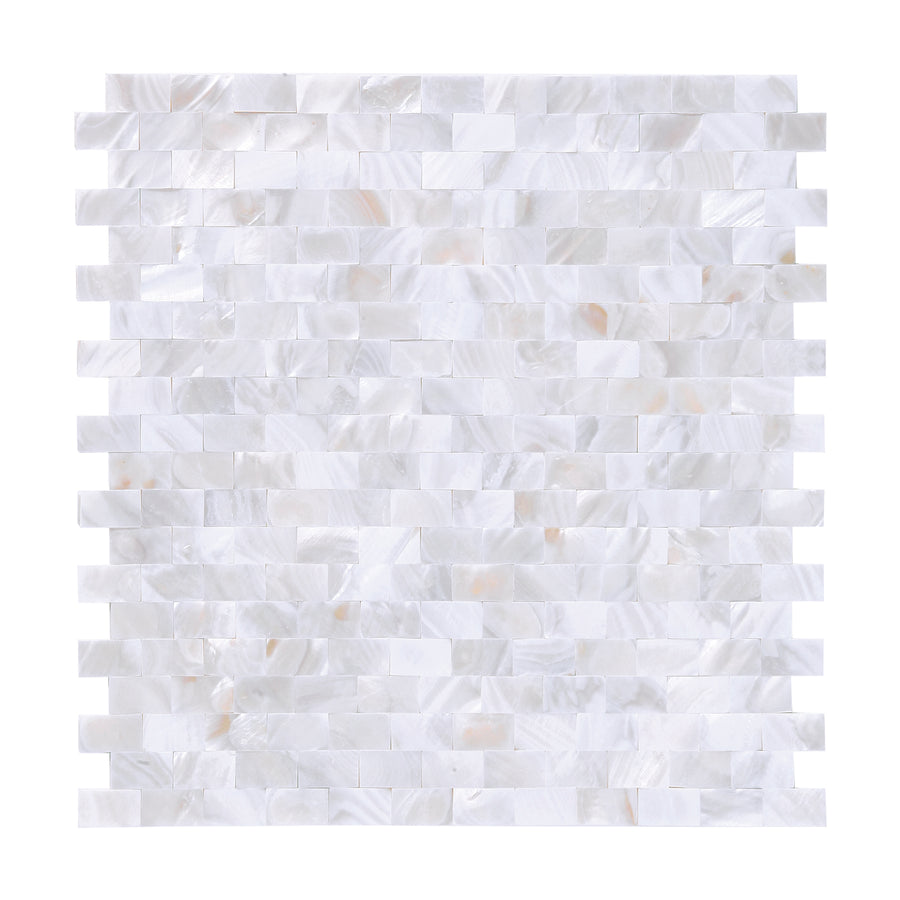 White Nature Mother of Pearl Tile