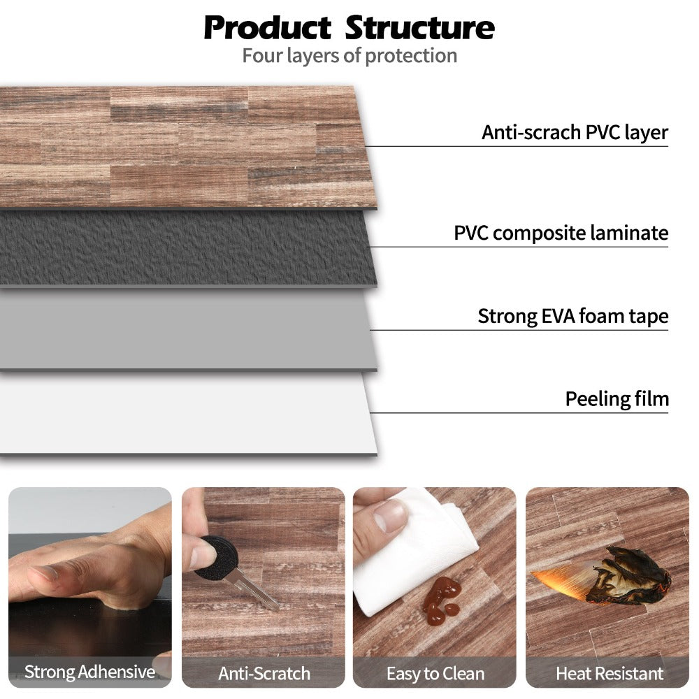 Peel and Stick Wood Tile Backsplash Structure