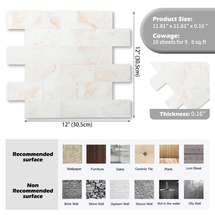 wall tile size