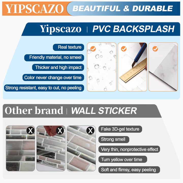 yipscazo PVC backsplash