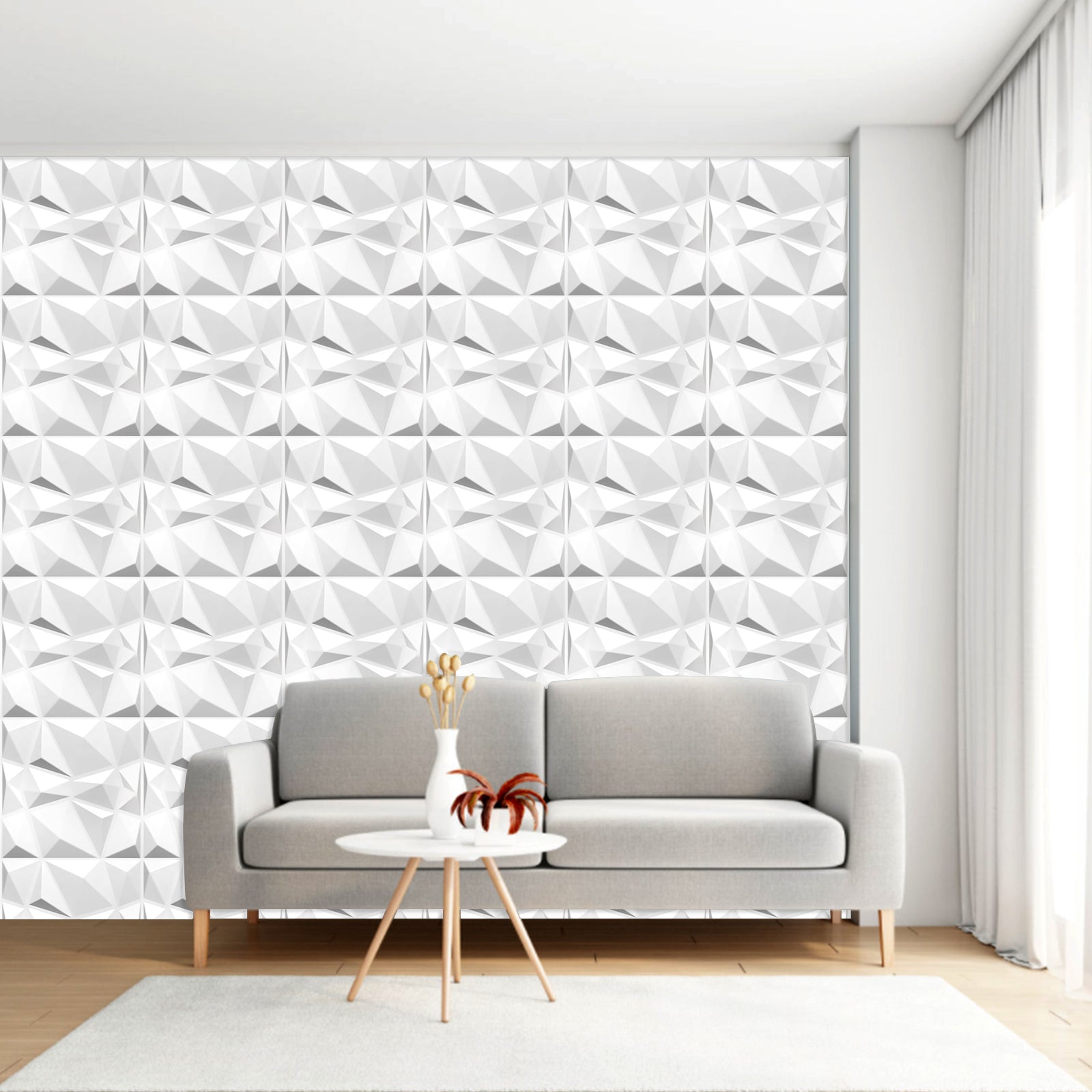 peel and stick 3D wall panels for living room