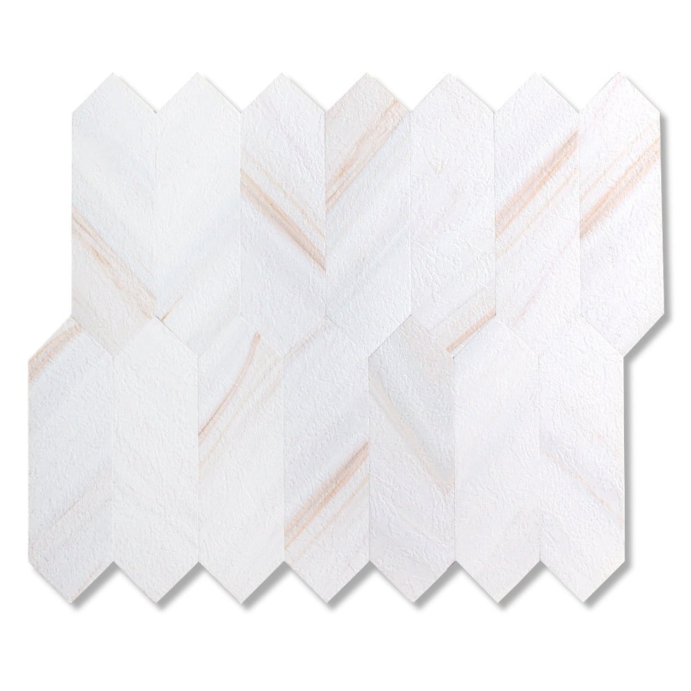 Colorful White Long Hexagon Tiles 