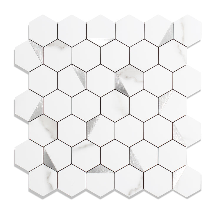 HG-sample Hexagon Peel and Stick Backsplash Tile