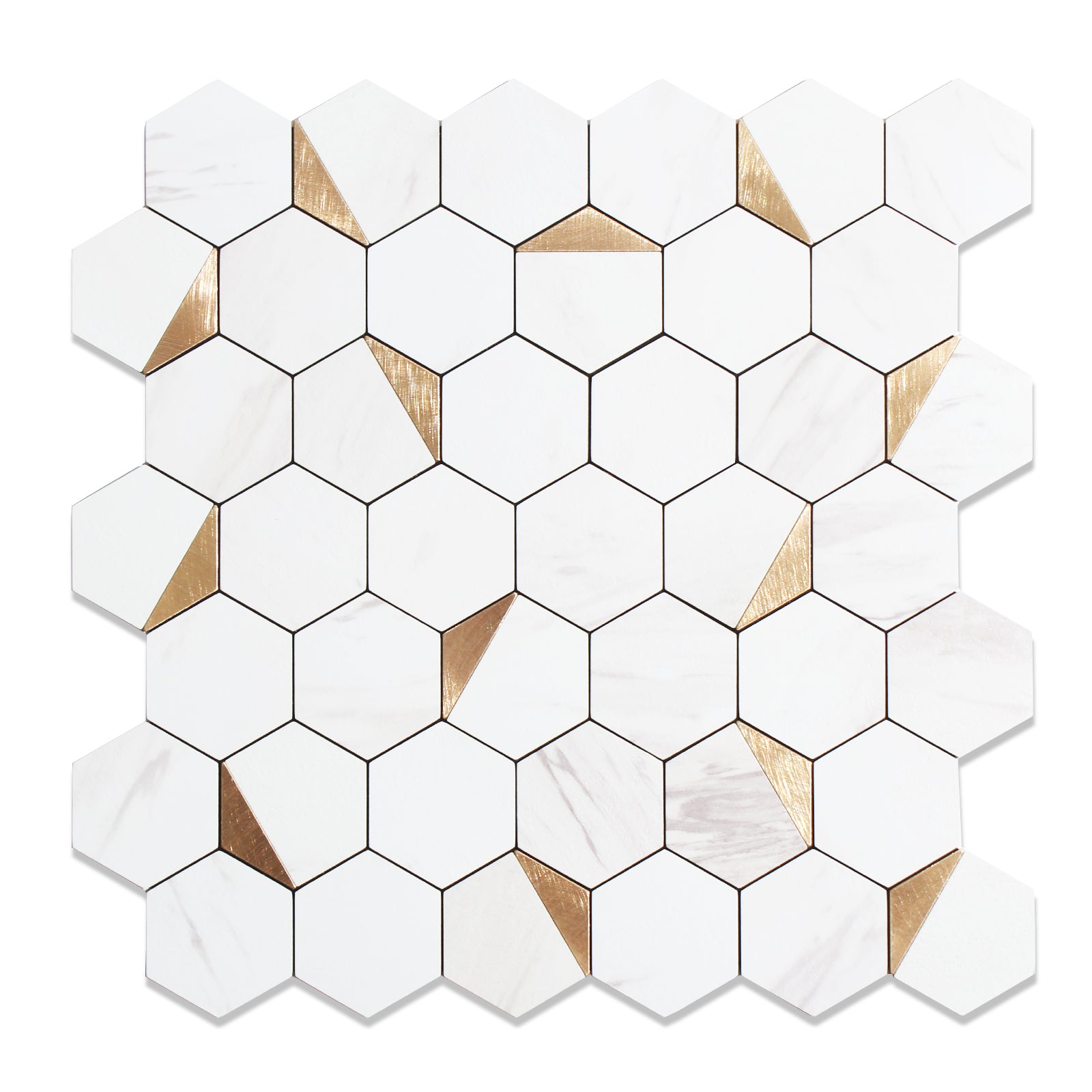 HG-sample Hexagon Peel and Stick Backsplash Tile