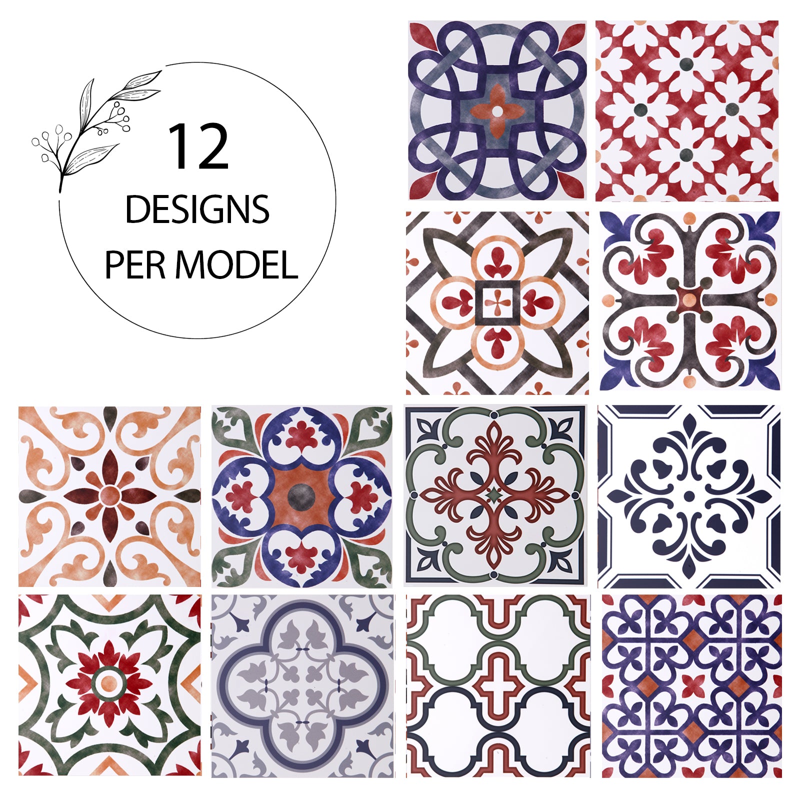 12 designs per model tile