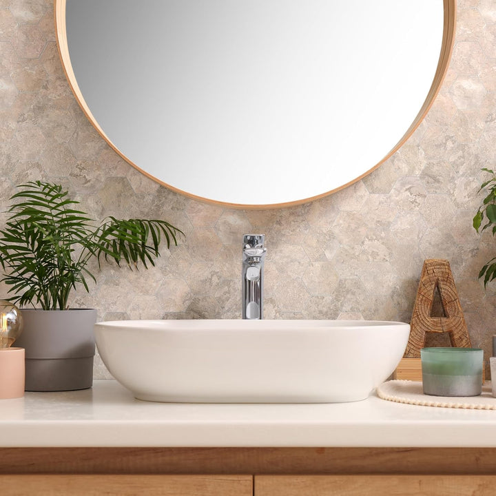 bathroom peel and stick tile