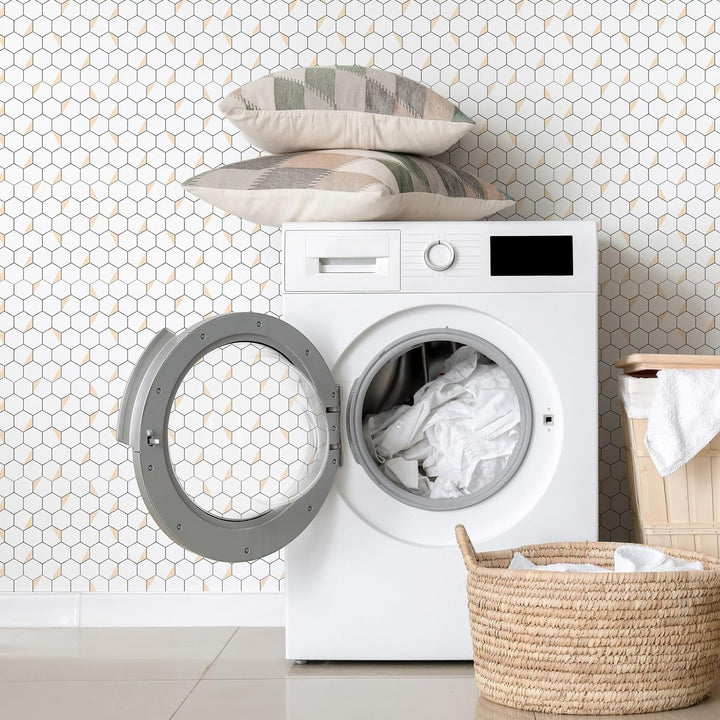 peel and stick tiles for laundry room