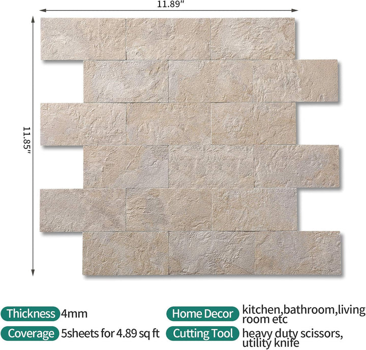 subway tile size