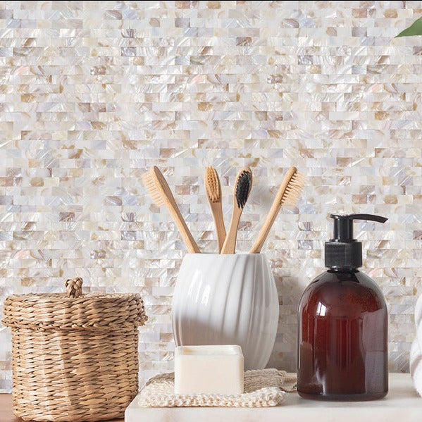 Peel and Stick Shell Mosaic Tile for Wall