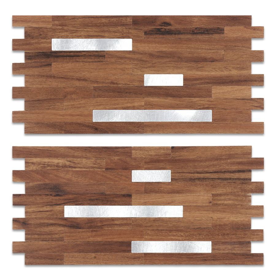 Brown Wood Grain Peel and Stick Tile