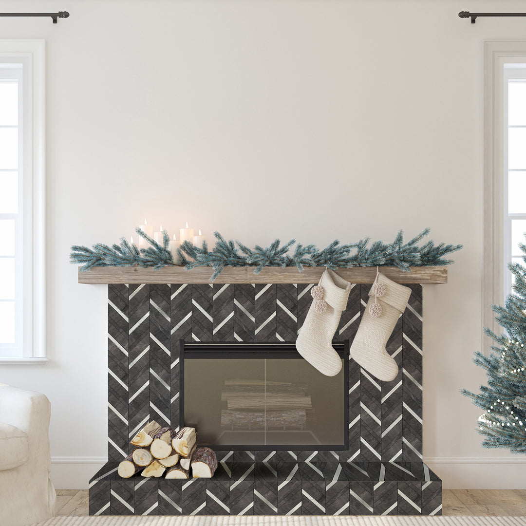 peel and stick fireplace tile