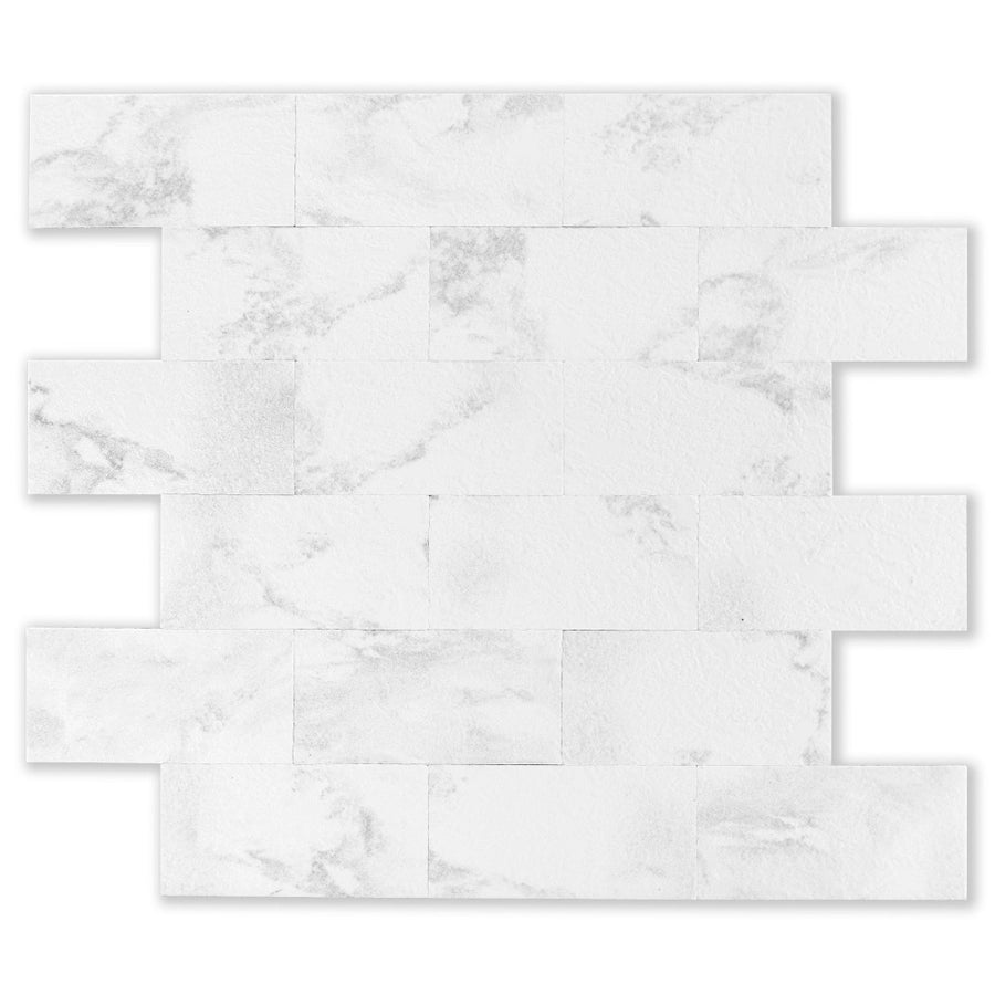 Kara White Peel and Stick Wall Tile