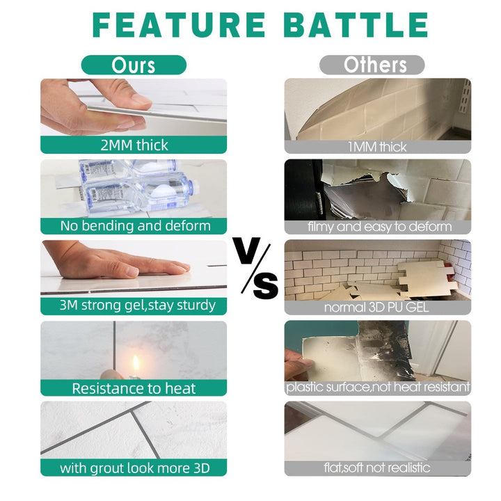 two brands of tile feature battle