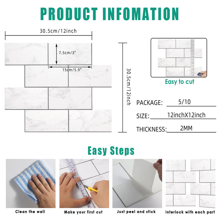 peel and stick wall tile information