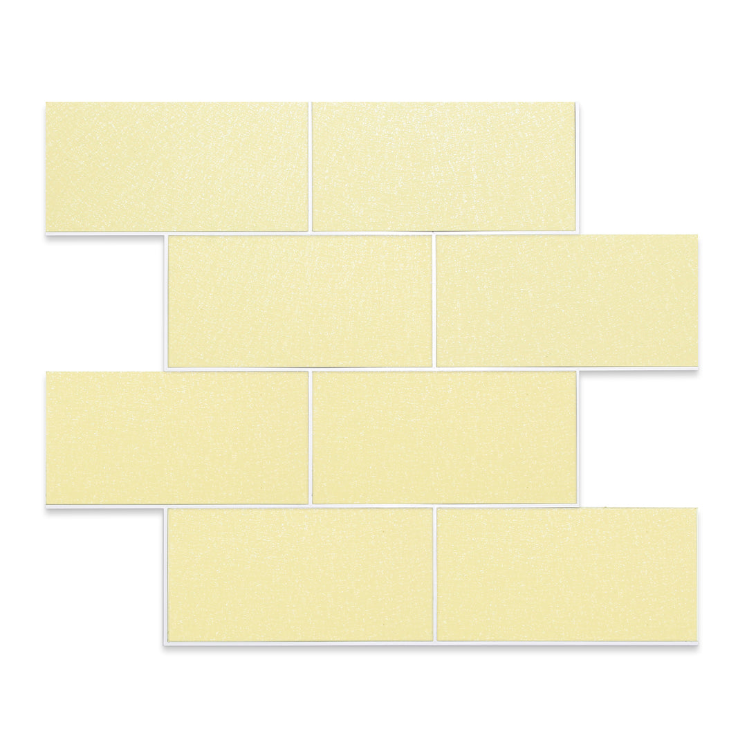 Shiny Yellow Peel and Stick Backsplash Tile