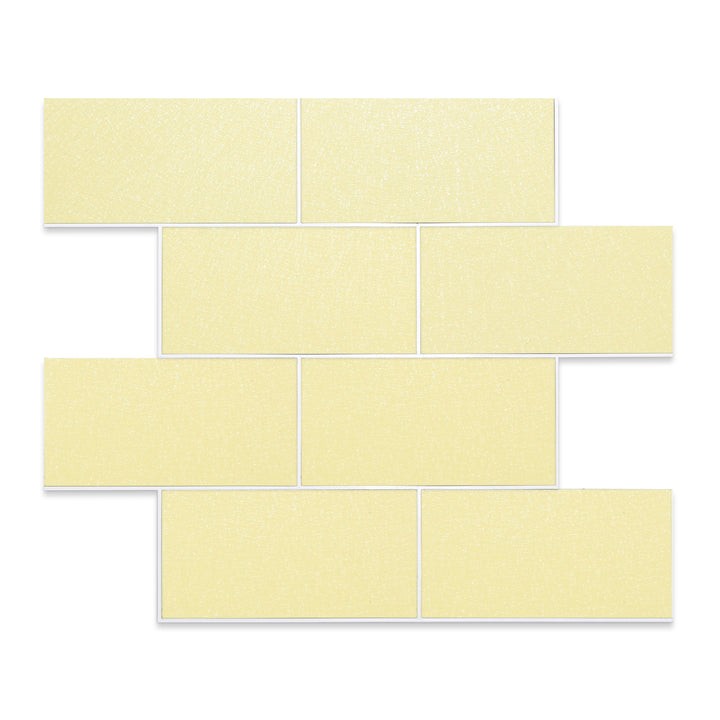 Shiny Yellow Peel and Stick Backsplash Tile