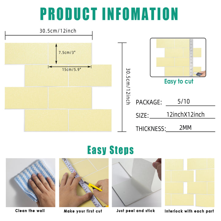 peel and stick wall tile information