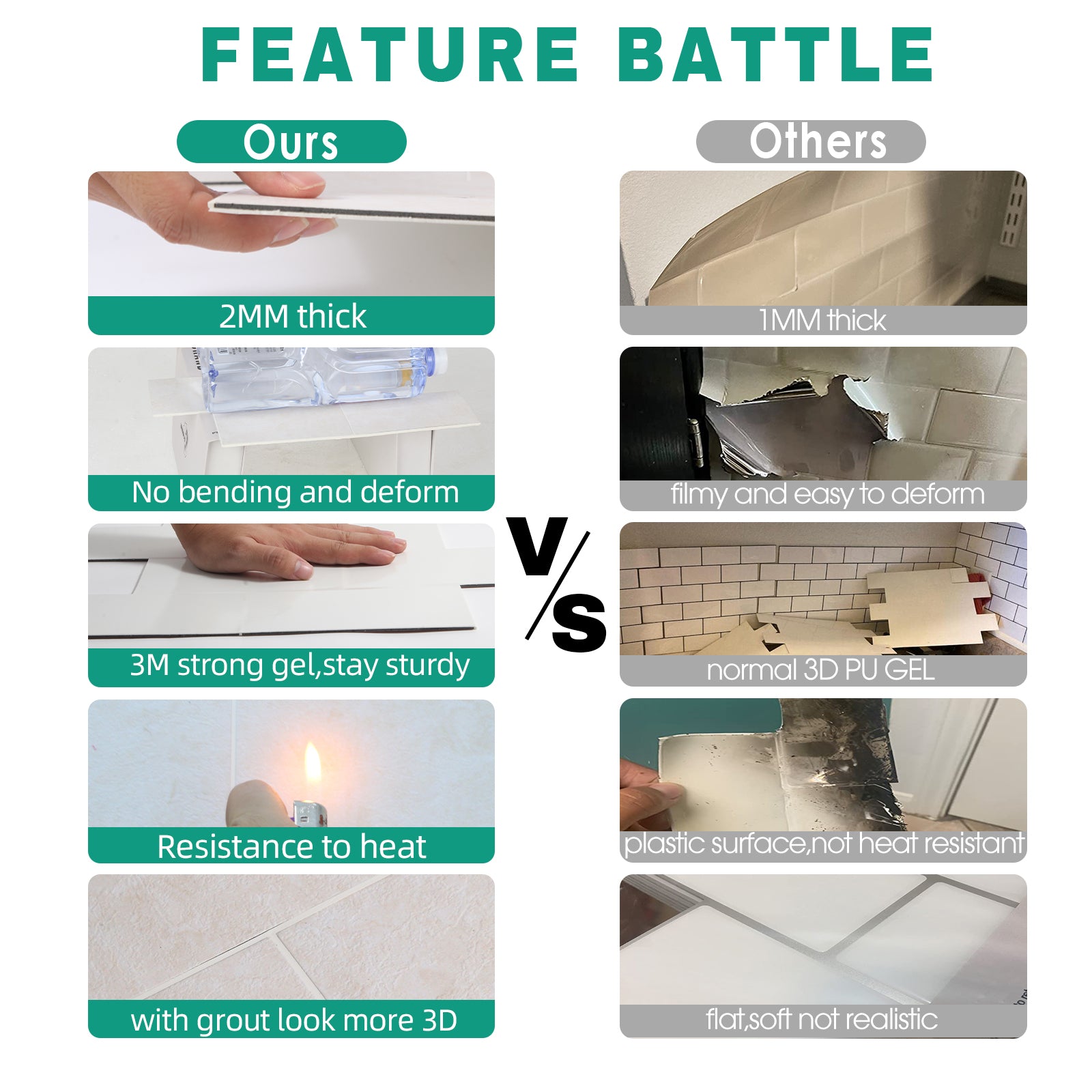 two brands of tile feature battle
