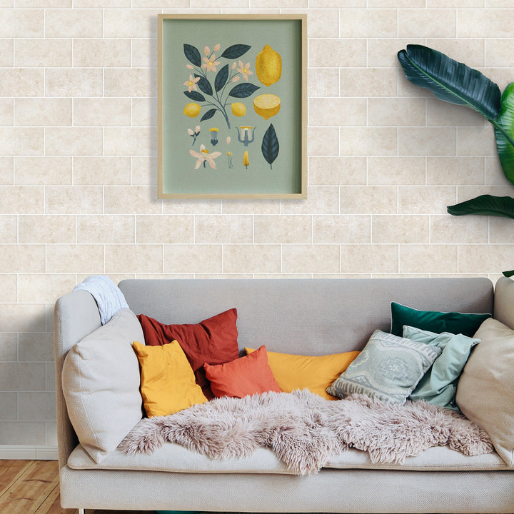 peel and stick wall tile for living room