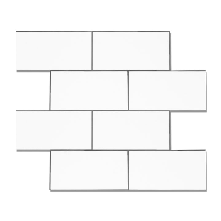 Pure White Peel and Stick Subway Tile