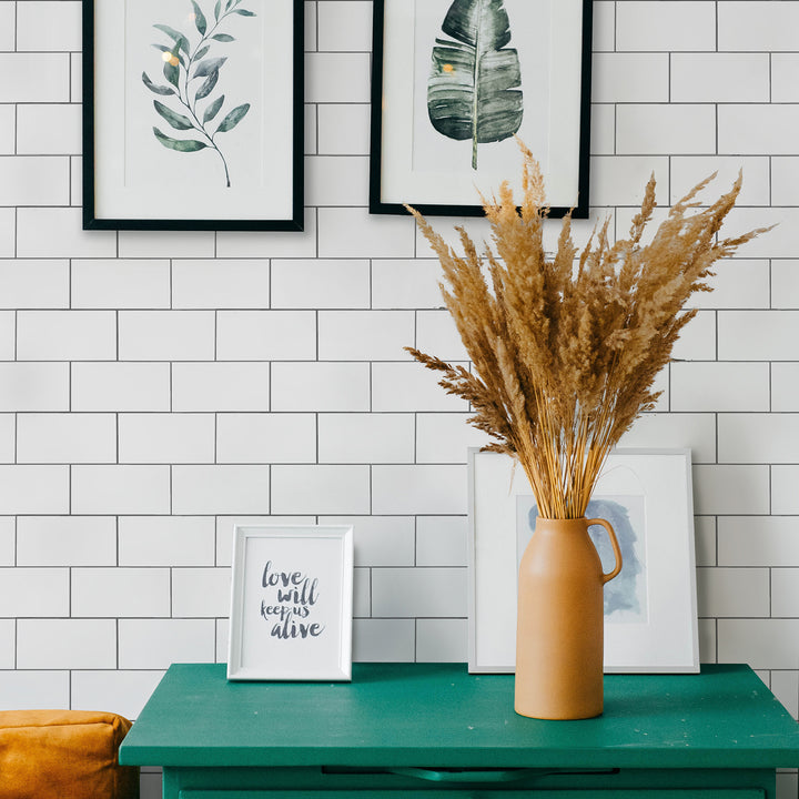 subway backsplash tile stick on wall