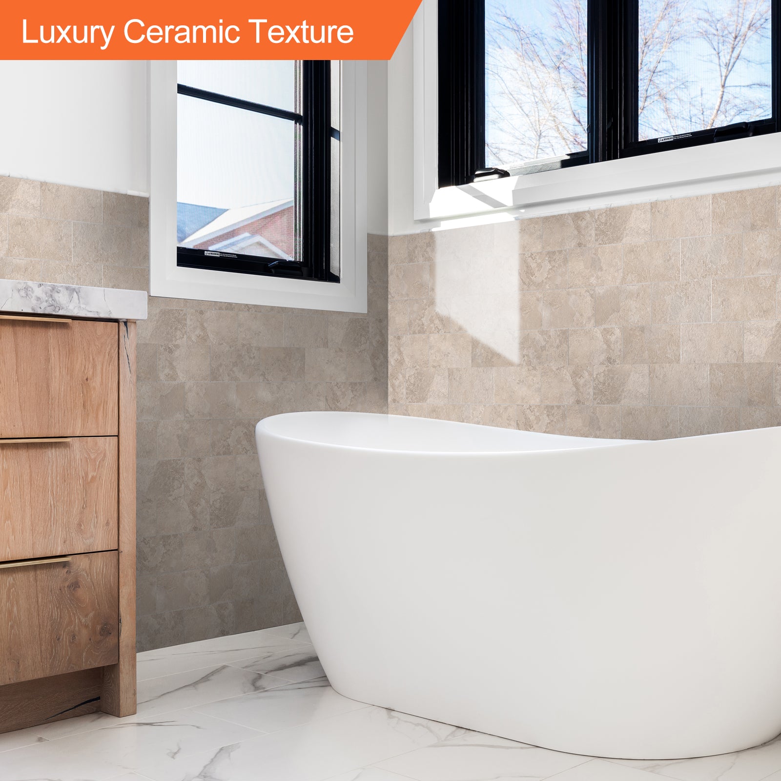 bathroom peel and stick tiles