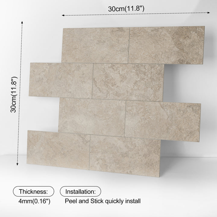 subway tile size
