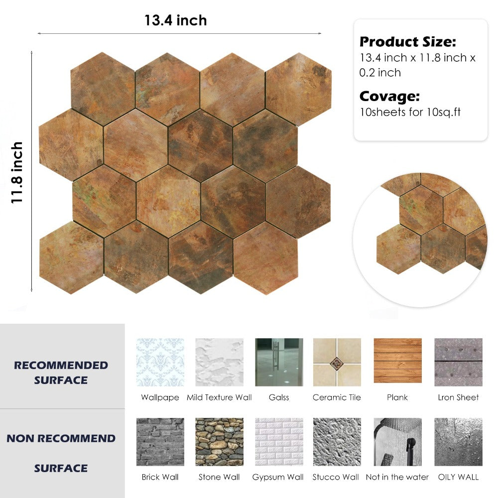 Hexagon Tile Product Size