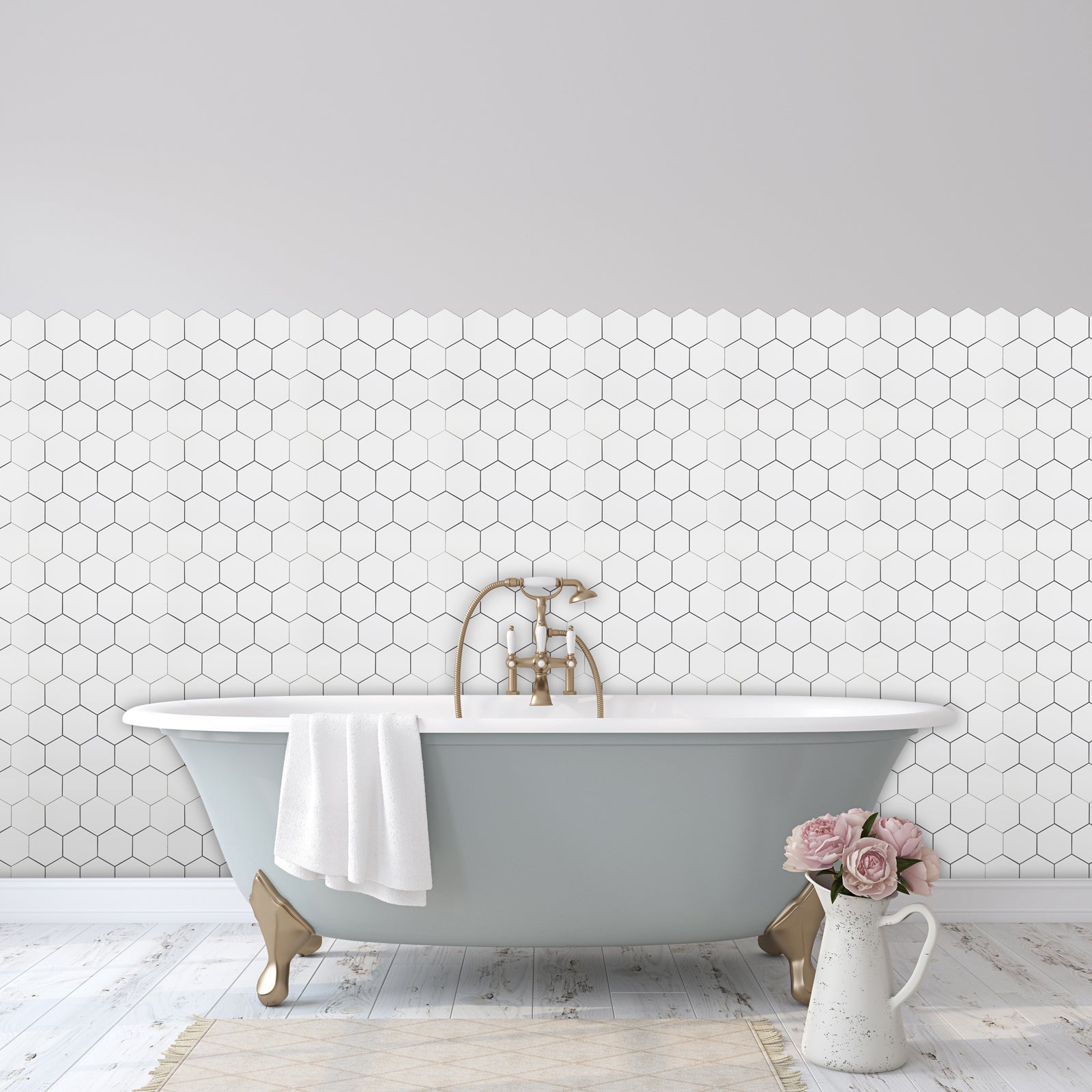 The stylish and tranquil vibe after setting up the bathroom