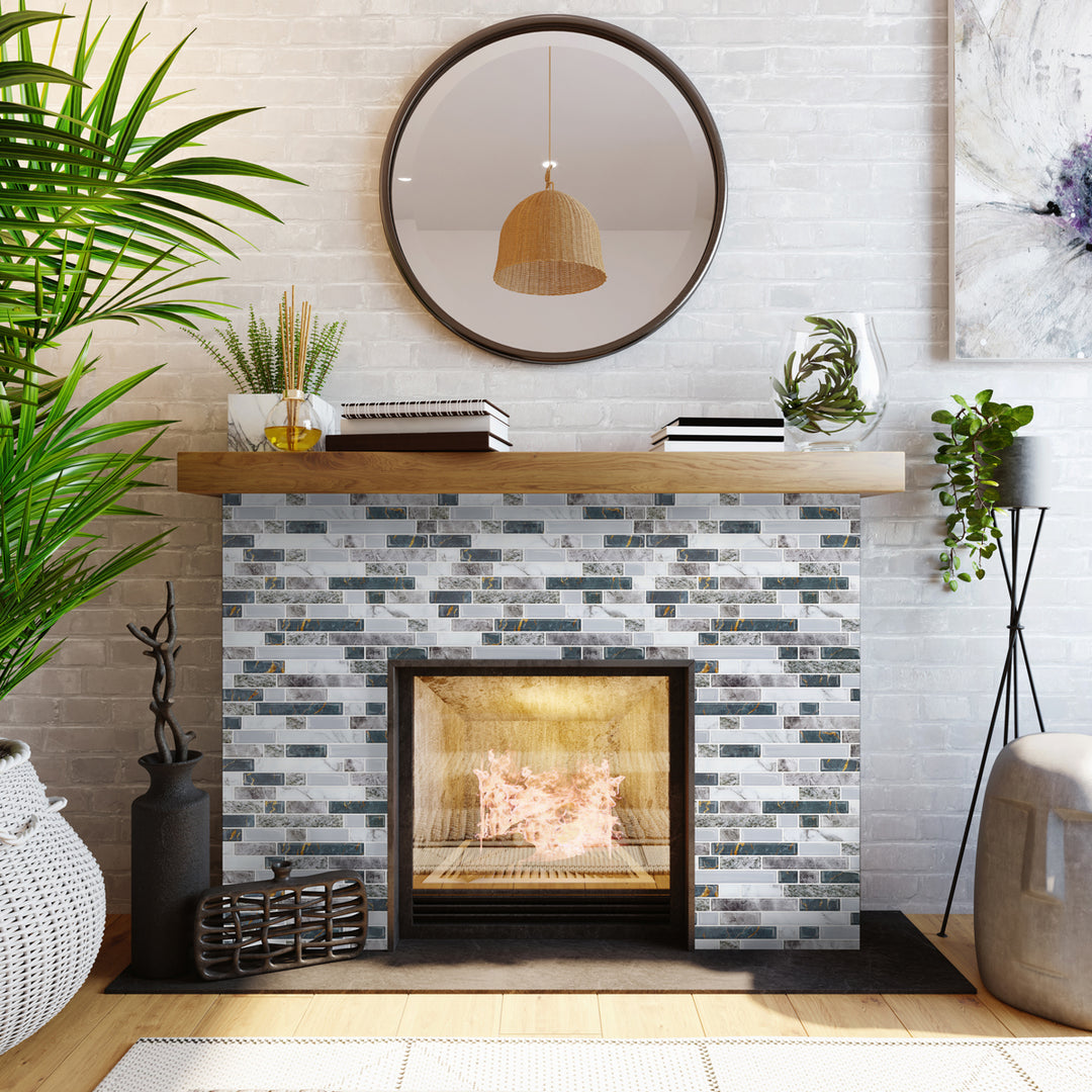 peel and stick fireplace tiles