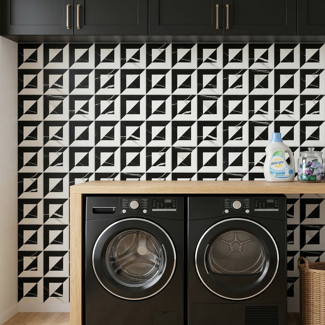 peel and stick tile for laundry room
