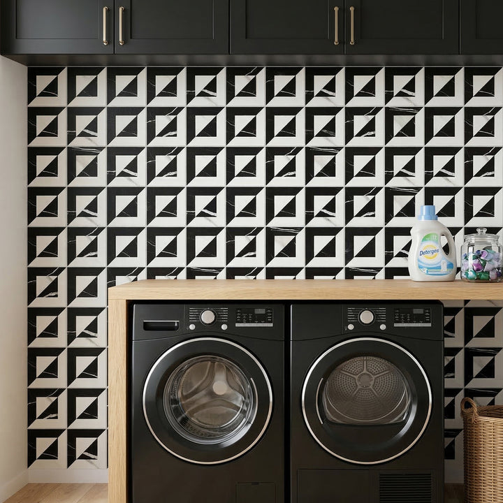 peel and stick tile for laundry room