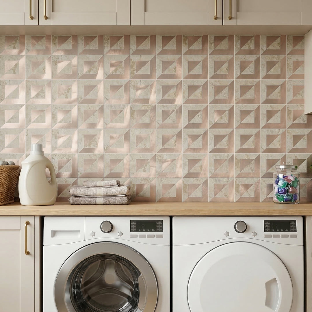 peel and stick tile for laundry room