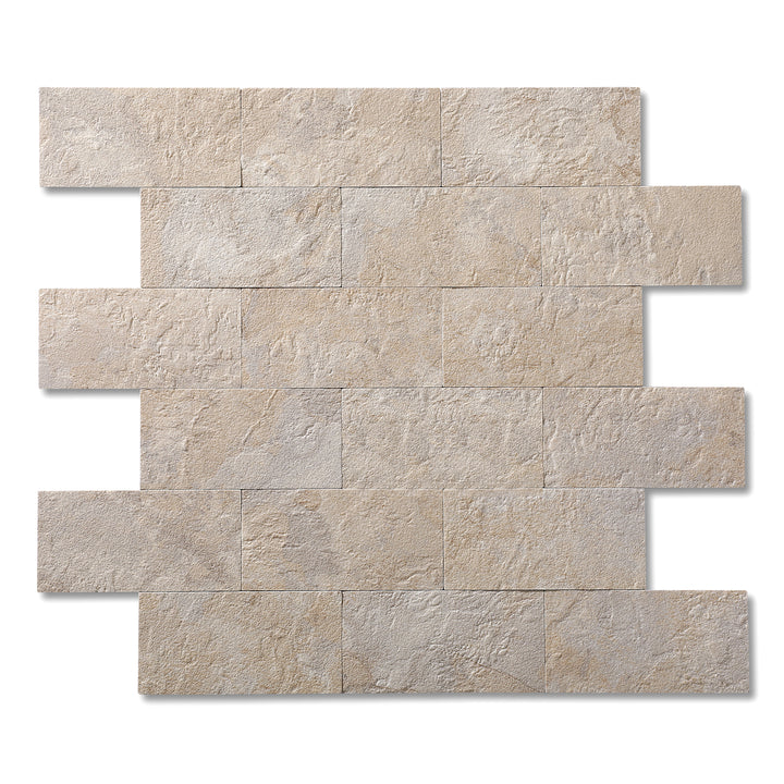 beige stone subway tile