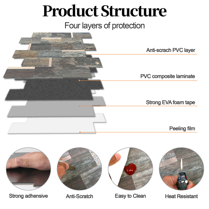 subway backsplash tile structure