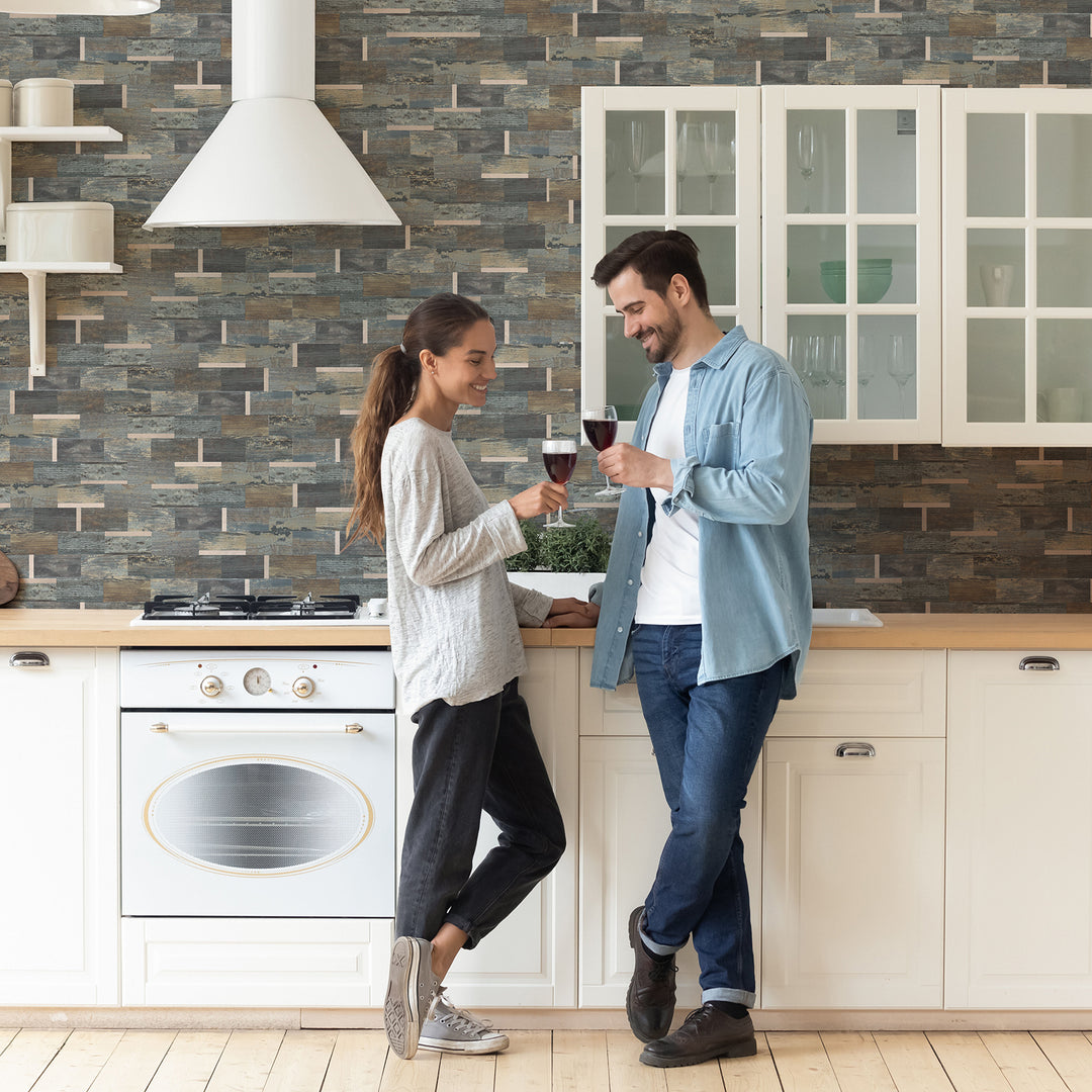 subway tile backsplash stick on kitchen