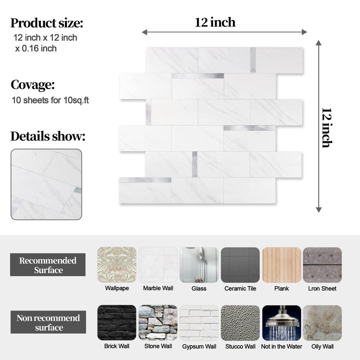 self adhesive tiles  size