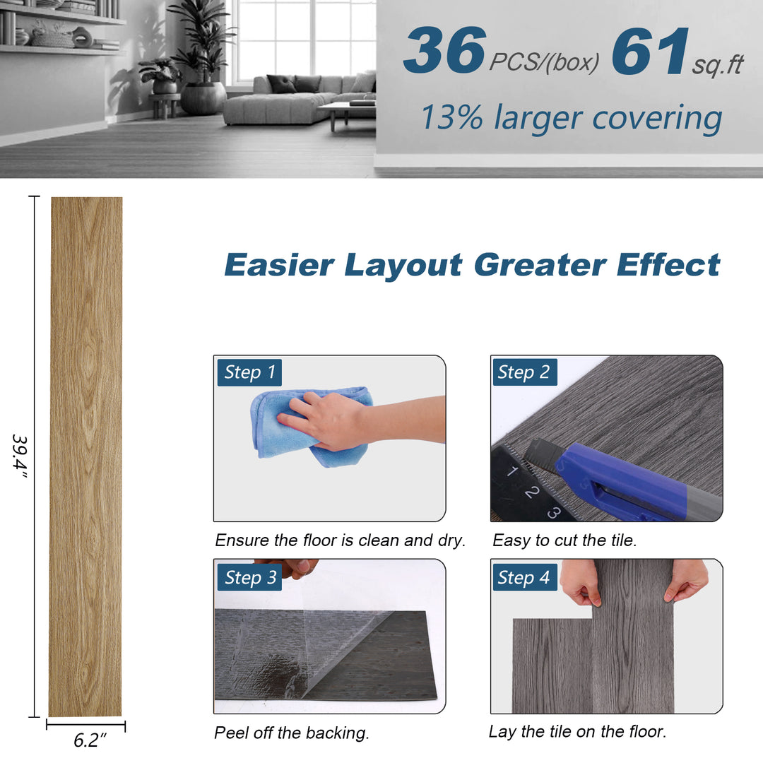 flooring tile size