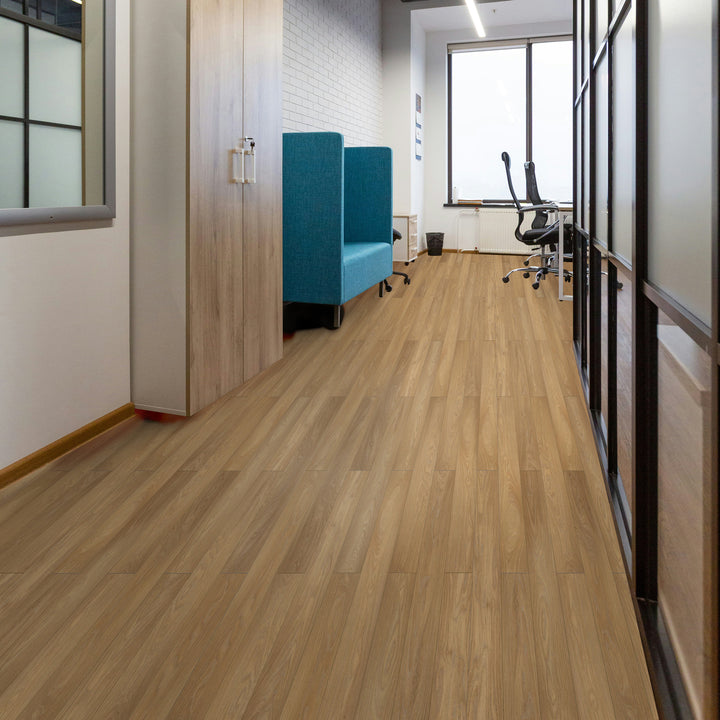 wood look tile flooring for office